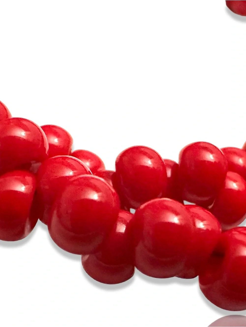 Vintage 4mm Orangey Red Glass Beads for Crafts and Jewelry Making